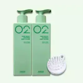 상품 이미지: 아모스 퓨어스마트 샴푸 딥액션 500g 2개+샴푸브러쉬
