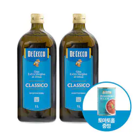 상품 이미지: 데체코 엑스트라버진 올리브 오일 1L 2병 + 증정 줄리에토 토마토홀 400g