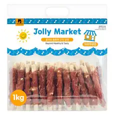 상품 이미지: 졸리마켓 강아지 졸리의 행복한 간식 상점 껌, 오리우유껌, 1kg, 1개