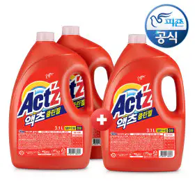 상품 이미지: 액체세제 액츠클린젤 겸용세제 3.1L x2개+1개p