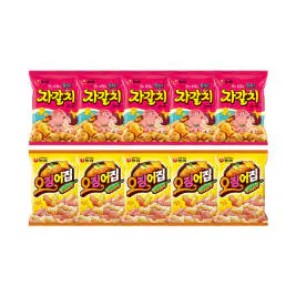 상품 이미지: 농심 자갈치 90g, 5개 + 오징어집 78g, 5개