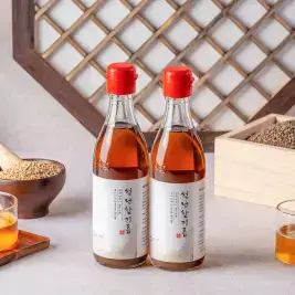 상품 이미지: 통참깨 100% 저온압착 천년참기름 350ml +350ml