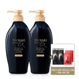 상품 이미지: 츠바키 프리미엄 EX 데미지케어 앤 리페어 샴푸 450ml 2개 + 츠바키 샤쉐 4매