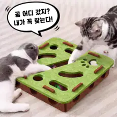 상품 이미지: 펫츠프라임 고양이 노즈워크 트랙볼 공놀이 사냥놀이 장난감, 1개, 그린