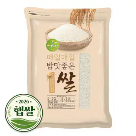 상품 이미지: 백미 쌀 5kg / 2026년 햅쌀 / 상등급 / 10kg 구매시 사은품 증정