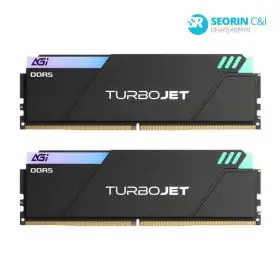상품 이미지: 서린공식 AGI DDR5-6000 CL30 TURBOJET UD858 RGB 블랙 패키지 서린 (32GB(16Gx2))