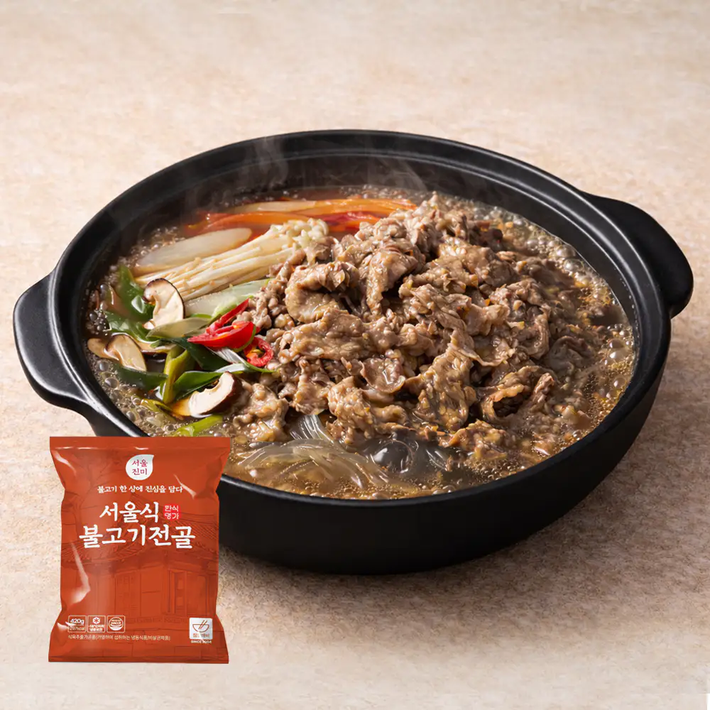 상품 이미지: 서울식 소불고기전골420g 소고기23.8% 양파 당면 포함