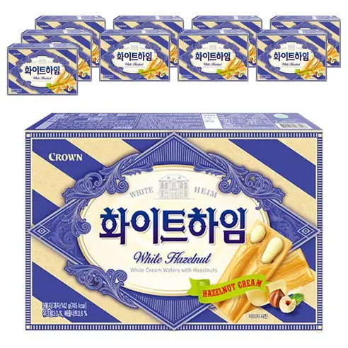 상품 이미지: 쵸코하임 크라운 화이트 하임, 142g, 10개