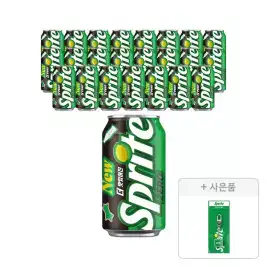 상품 이미지: [코카콜라] 스프라이트 제로 350ml, 24개 + 증정(스프라이트 키캡키링, 주문시 100%증정)