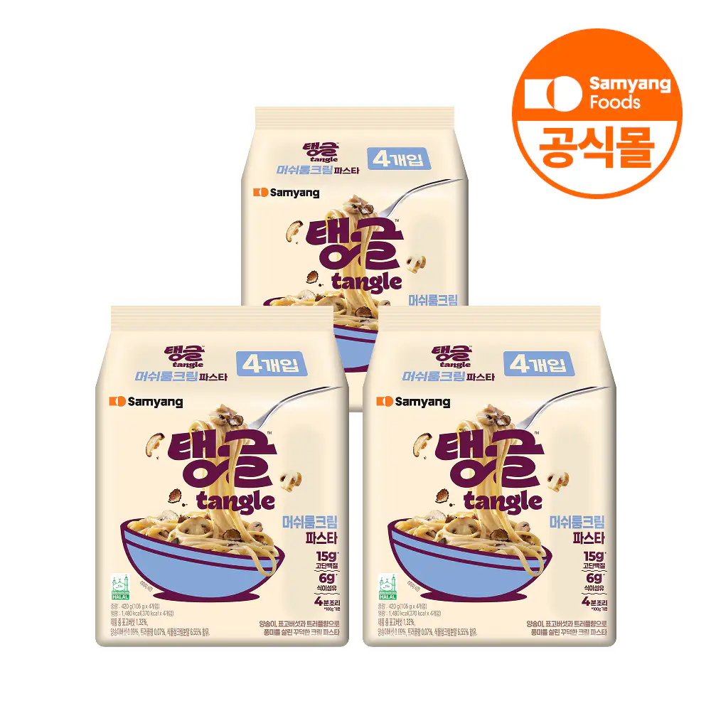 상품 이미지: 삼양식품 탱글 머쉬룸크림파스타 105g, 12개