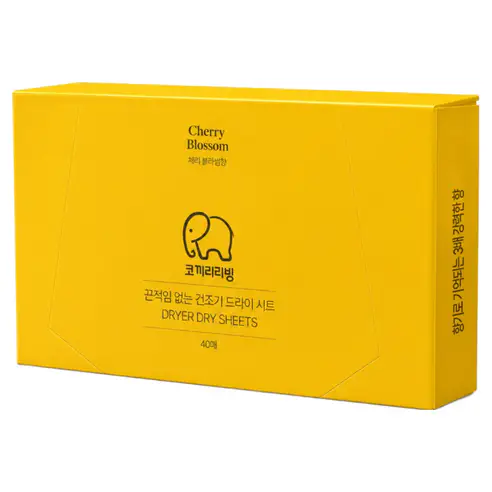 상품 이미지: 코끼리리빙 퍼퓸 드라이 건조기 시트 섬유유연제 블라썸 본품, 1개, 40개입