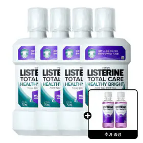 상품 이미지: 리스테린 토탈케어 헬씨 브라이트 750ml 4개 + 리스테린 토탈케어 플러스 100ml 2개 증정