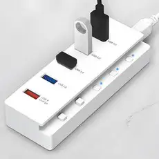 상품 이미지: 홈플래닛 5포트 USB3.0 유전원허브 (USB*4 + 충전*1) HUB5P-T / HUB5P / C5HUB, 화이트, 1개