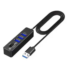 상품 이미지: PLEIGO 액센 5in1 80cm 케이블 USB 멀티허브 MH31, 블랙, 1개