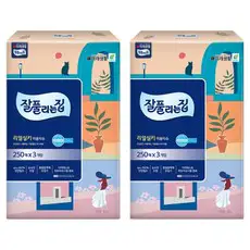 상품 이미지: 잘풀리는집 리얼실키 천연펄프 미용티슈 2겹, 250매입, 6개