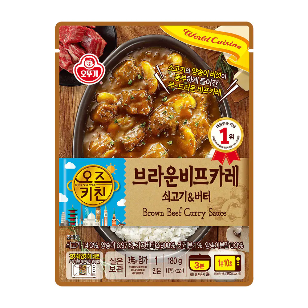 상품 이미지: 오뚜기 오즈키친 브라운비프카레, 180g, 1개