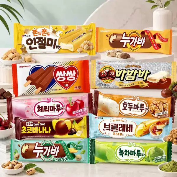 상품 이미지: [20+20] 해태 바 20+20 골라담기 / 쌍쌍바 누가바 바밤바 둘둘바 브륄레바 인절미바 호두마루 체리마루 녹차마루