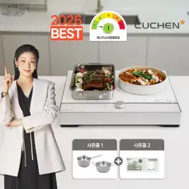상품 이미지: 쿠첸 1등급 올파워 3400W 3구 인덕션 화이트 전기레인지 CIR-EW33KD2B1