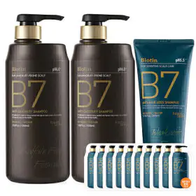상품 이미지: B7 약산성 비듬 탈모 샴푸 (브랜드특가세일) 1000ml+1000ml+200ml+10매