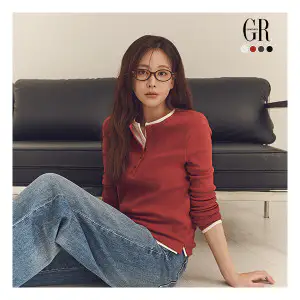 상품 이미지: 조르쥬 레쉬 26FW 꼼드 코튼 블렌딩 헨리넥 티블라우스 4종