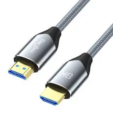 상품 이미지: 베지그 V-H4 시리즈 HDMI 2.1 8K 그레이 메탈 프리미엄 케이블, 1개, 1m