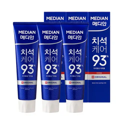 상품 이미지: 메디안 치석 오리지널 치약, 120g, 3개