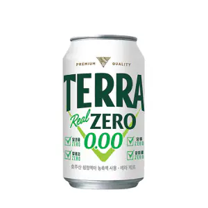 상품 이미지: 테라 제로 0.00 350ML 24캔 / 알코올 ZERO 칼로리 ZERO 당류 ZERO 감미료 ZERO