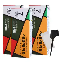 상품 이미지: 세븐에이트 새치 염색약 3개+염색도구+샴푸 5매 7~8분만에 염색되는 동성제약의 기술력