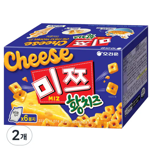 상품 이미지: 오리온 미쯔 황치즈 6p, 222g, 2개