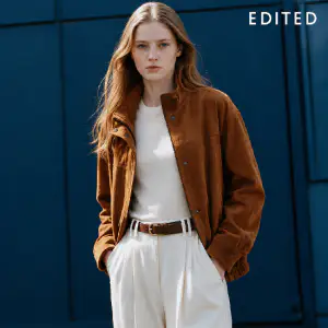 상품 이미지: 26FW 최신상 에디티드 Faux 스웨이드 블루종 자켓
