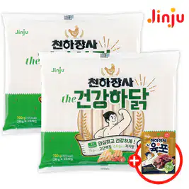 상품 이미지: 천하장사 더 건강하닭 소시지 700gX2개 +명품 쇠고기 육포 15g