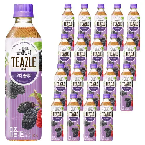 상품 이미지: 티즐 제로 오디 블랙티, 20개, 500ml