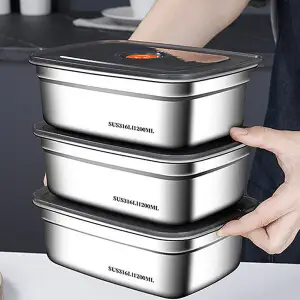 상품 이미지: 1+1+1+1 스텐 316 밀폐용기 반찬통 600ml+1200ml+1500ml+2200ml 1+1+1+1 행사 중