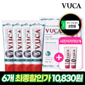 상품 이미지: (4+2 혜택) 뷰.카 VU.CA 구취케어 치약 고불소 미백 칫솔 어린이 치약 모음