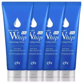 상품 이미지: C2Y 아쿠아 휩 폼클렌징 EX 225ml 4개 대용량 세안제 클렌징폼