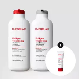 상품 이미지: [볼륨 탈모 강화 세트] 폴리젠 씨크닝 샴푸 500ml + 씨크닝 컨디셔너 500ml(+샴푸 70ml)