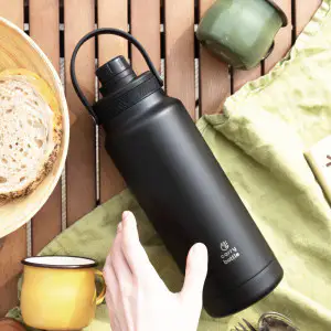 상품 이미지: 캐리보틀 폴라 970ml 스테인레스 보온 보냉 대용량 손잡이 텀블러 보틀 1리터 스텐 보온병 48시간 얼음보존