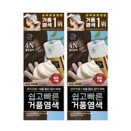 상품 이미지: 미쟝센 올뉴 쉽고빠른거품 염색약 4N짙은갈색, 80g, 2개