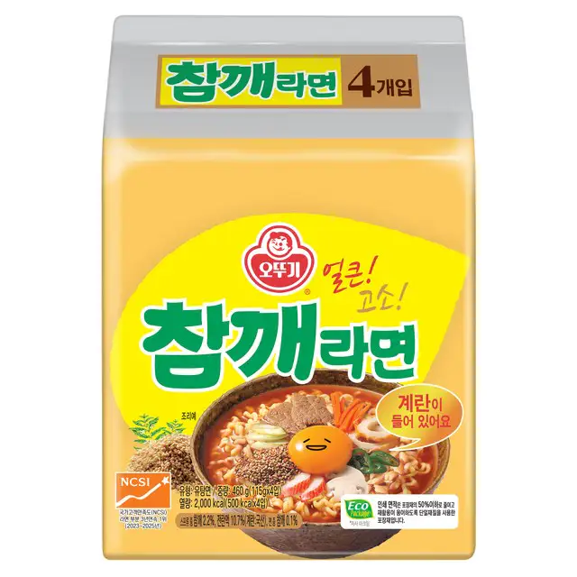 상품 이미지: 오뚜기 참깨라면 115g, 4개