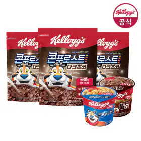 상품 이미지: 시리얼 콘푸로스트 다크초코 550g x 3개 + 컵시리얼 40g x 2개(랜덤)