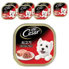 상품 이미지: 시저 1세 이상 어덜트 강아지 주식캔, 소, 100g, 8개