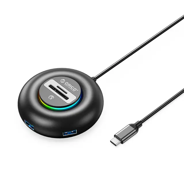 상품 이미지: 오리코 5Gbps USB3.0 USB2.0 이중 오디오 포트 SD/TF 카드 슬롯 RGB 다기능 멀티허브 YXR4/5
