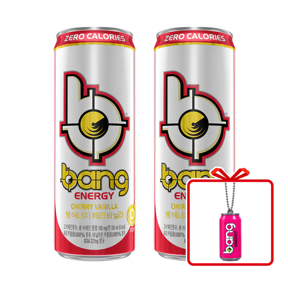 상품 이미지: 뱅 에너지 체리 바닐라  CAN 355ml 24개 + 뱅 오프너 키링 (옵션선택)