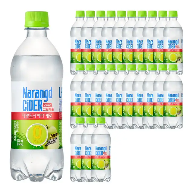 상품 이미지: 나랑드사이다 제로 그린애플, 500ml, 24개