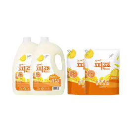 상품 이미지: 피죤 섬유유연제 용기 옐로미모사 3.1L, 2개 + 리필 2.3L, 2개