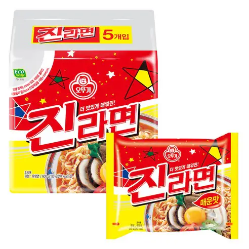 상품 이미지: 오뚜기 진라면 매운맛 120g, 5개