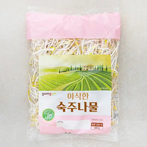 상품 이미지: 곰곰 아삭한 숙주나물, 300g, 1봉