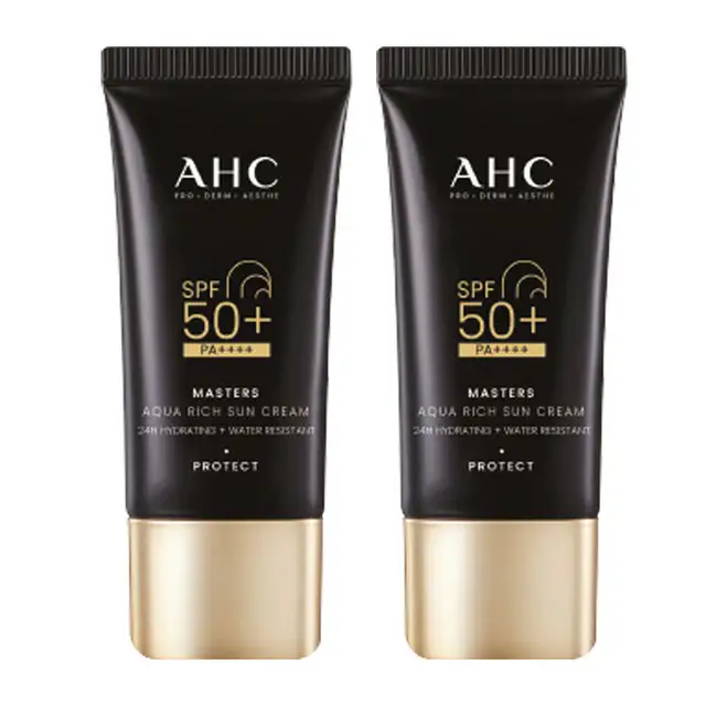 상품 이미지: AHC 마스터즈 아쿠아 리치 선크림 SPF50+ PA++++, 30ml, 2개
