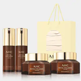 상품 이미지: AHC 로얄 콜라겐 크림 60ml 2개 + 로얄 콜라겐 세럼 25ml 2개 세트 +(증정)쇼핑백(버터)