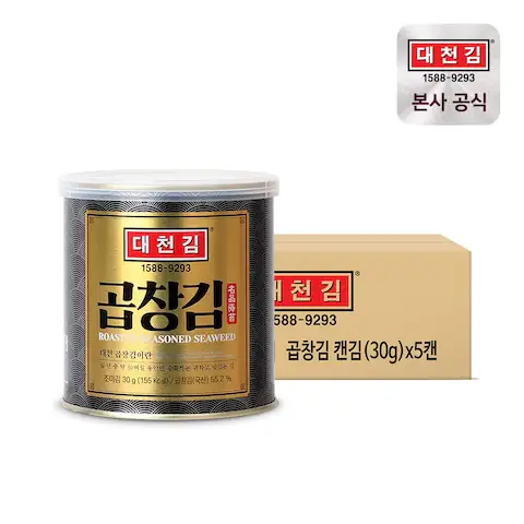 상품 이미지: 대천김 곱창김 캔김 30g x 5캔